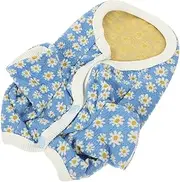 BESPORTBLE Flower Pattern Pet Sweater Knitted Cardigan for Cats Dogs Warm Comfortable Winter Wear for Pets