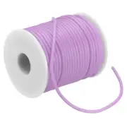 27Yards 3mm PVC Hollow Pipe Rubber Cord 1.5mm ID with Plastic Spool,Light Purple
