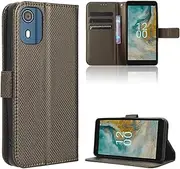 Convenient Phone Holder Compatible with Nokia C02 C 02 XR21 XR 21 Multifunction Magnetic Flip Protective Case Business Leather Cover Shockproof Cases (Brown,Nokia C02)