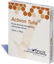 Activon Tulle Manuka Honey dressings 10cm x 10cm (x5) by Advancis Medical