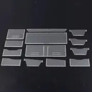 13Pcs Acrylic Short Holder Leather Craft Pattern Stencil