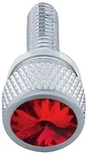 United Pacific 23812 Dash Panel Screw 12 Pack, 3/4", Short M6 1.0, with Red Crystal, for Kenworth