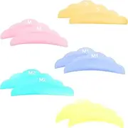 Liber Beauty Lash Lift Rods, Lash Lift Pads, 6 Pcs White SSS Reusable Eyelash Perming Curler Shield Pads, with Premium PU Storage Case for Perfect Lash Lifting (Colorful 5 pairs mix size(S M M1 M2 L))