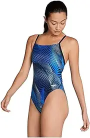 [Speedo] Women's Swimsuit One Piece PowerFlex Flyback Printed Adult Team Colors