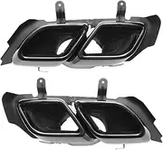 2PCS Car Rear Exhaust Muffler Tips TailPipe Tip Tail Air Outlet Vent Stainless Steel Compatible For Cadillac CT5 2020 2021 2022(Black)