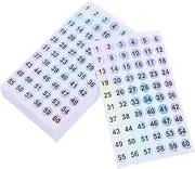 Cabilock 50pcs Round Number Index Stickers 01-60/pcs Waterproof Labels for Mailbox Storage Outdoor Use