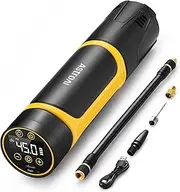 AstroAI Portable Electric Bike Pump 150 PSI, Multifunction Tyre Inflator Air Compressor with Digital Pressure Gauge/LEDLight/PowerBank, 4500mah Rechargeable Tyre Pump for Bike, Motorbike, Car, Ball