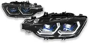 Car Lights Compatible for BMW 3 Series F30 Headlight LED Projetor Head Lamp Daytime Running Light Automotive Accessories 2015-2018(Halogen)