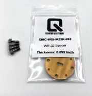WR-22 Millimeter Waveguide Spacer Thickness 0.092 Inch Gold Plated