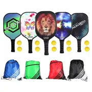 Lightweight Carbon Fibre Pickleball Paddle With 2 Balls Pickleball Racket Bat