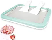 Rolled Ice Cream Maker, Instant Ice Cream Maker, Instant Gelato Pan/Roll, Homemade DIY for Fun Parent-Child Activities Families Mint Green