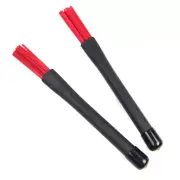 a pair of Classic Jazz Telescoping Retractable Wire Drum Brush Stick ,Nylon Red