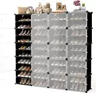Shoe Cabinet Rack Storage Portable Stackable Organiser Stand Clear Door Cube