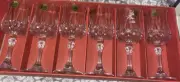CRISTAL D'Arques Longchamp Set of 6 WINE GLASSES 25 cl LEAD CRYSTAL France HEAVY
