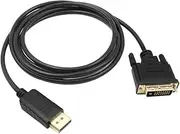 1.8M DP to DVI Adapter DisplayPort Display Port to DVI Cable Adapter Converter Male to Male Video Cable 1080P for Monitor Projector Display Black