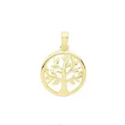 Sterling Silver Gold Plated Tree Of Life Pendant