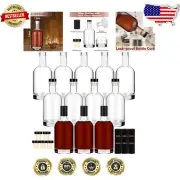 Elegant 12oz Craft Glass Bottles with Corks - Perfect for Wine, Beer, and Juices