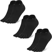 [aomagic] Merino Wool Toe Socks for Men and Women, Athletic Running Socks with Toe Separation (2-3 Pairs)
