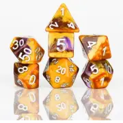 SDZ000908 Sirius Dice 7-Set Amethyst Geode