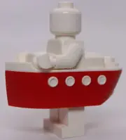 Lego Red and White Minifig Legwear Costume Boat