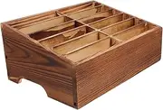TOGEVAL Wooden Cell Phone Holder Compartment Mobile Storage Box for Office Classroom Dormitory Modern Design Sturdy Wooden Organizer for Efficient Phone Organization