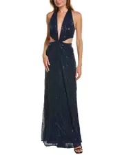 Ramy Brook Selena Maxi Dress 12 Blue