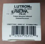 Genuine Lutron PERSONNA PN-IR fixture-mounted dimmer for fluorescent lighting