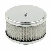 EMPI 9012 4"/ 3"Tall, Chrome Mini Air Cleaner for Stock Carb 2" Neck, Dune Buggy