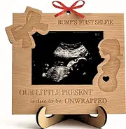 Heart's Sign My 1st Selfie Ultrasound Picture Frame - Mom To Be and Pregnant Mom Gifts | Sonogram Picture Frame | New Mom Gifts For Women Ultrasound Frame