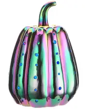 National Tree Company 14 LED Lit Iridescent Pumpkin Decor