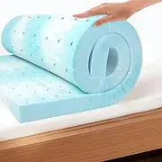 EGO Topper 3 Inch Twin Memory Foam Mattress Topper, Gel Foam Mattress Topper for Pressure Relief, Ventilated Design Bed Topper in a Box, CertiPUR-US Certified, Medium