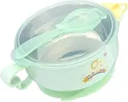 Vriusi Cartoon Bowls for Kids, Water Filled Insulated Bowls with Suction Cup, 400ml Portable Children Bowls with Handle, Cute Tableware for Home, Perfect for Fun and Safe Mealtime