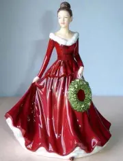 Royal Doulton Mistletoe and Wine Petite Figurine Christmas Songs 7"H #HN5701 New