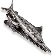 [OTAA] Marlin Tie Bar Silver Rhodium Plating Marlin Tie Bar