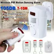 Wireless PIR Motion Sensor Alarm With 2 Remote Controls Shed Home Garage Caravan