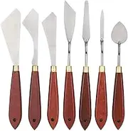 ANKROYU 7PCS/Set Stainless Steel Palette Knife, Paint Knives Versatile Oil Paint Painting Accessories, Mixing Scraper Set for Oil Painting Acrylic Mix