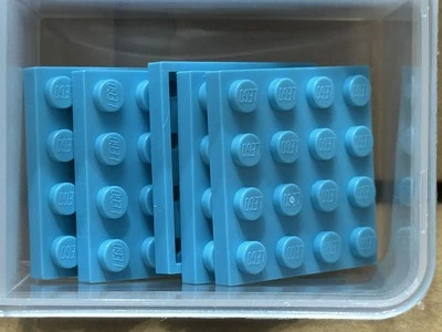 LEGO Parts - Medium Azure Plate 4 x 4 - No 3031 - QTY 5