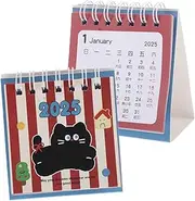 2pcs 2025 Desktop Calendar Simple Calendar Cute Calendar Landon Decor Button Doorbell Mini Decoration Decoration Football Decoration Full-drill Tires Mini Calendar Paper