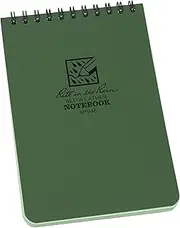 Rite in the Rain Weatherproof Top Spiral Notebook, 4" x 6", Green Cover, Universal Pattern (No. 946)