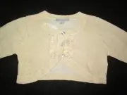 Girls Pumpkin Patch 3/4 sleeve Patch Princess lurex cardigan Size 5 NWT