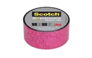 Scotch Expressions Metallic Tape, 1" Core, 0.75" x 200", Pink Sticks