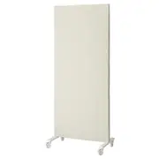 MITTZON frame with castors/acoustic screen, Gunnared beige/white, 85x205 cm