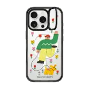 iPhone 16 Pro Impact Ring Stand Case MagSafe Compatible Green Dog Walker
