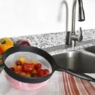 with Handle Flour Sieve Black Strainer Screen Meshes Colander Juice