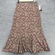 Briggs New York Maxi Skirt Womens Small Pull On Brown
