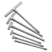 6-Piece Telescopic Gauge Inner Diameter Gauge Adjustable Gauge 8-150mm 5/16-6 Inch Telescopic Gauge Silver