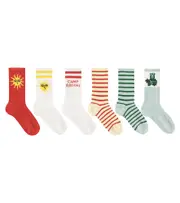 [Mini Rodini] Mini Rodini Set of 6 printed cotton-blend socks UK 10 multicoloured