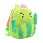 ANYKIDZ 3D Green Cactus Kids School Backpack Cute Cartoon Animal Style Children Toddler Plush Bag Perfect Accessories For Boys and Girls