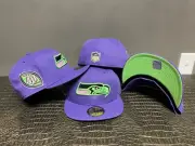 NEW ERA SEAHAWKS 40 SEASON PATCH Custom 59Fifty PURPLE (ONLY 50 MADE)