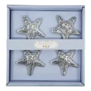 4pc Metal 16cm Napkin Rings Dinner/Party Dining Tablecloth Holder Shells Silver